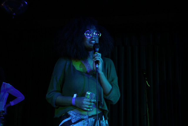Jenae reciting some spoken word poetry at Girl Fest NW 2016. Photo: Renee Lopez