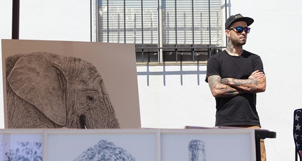 Ben Hucke's elephant was a big hit last weekend.